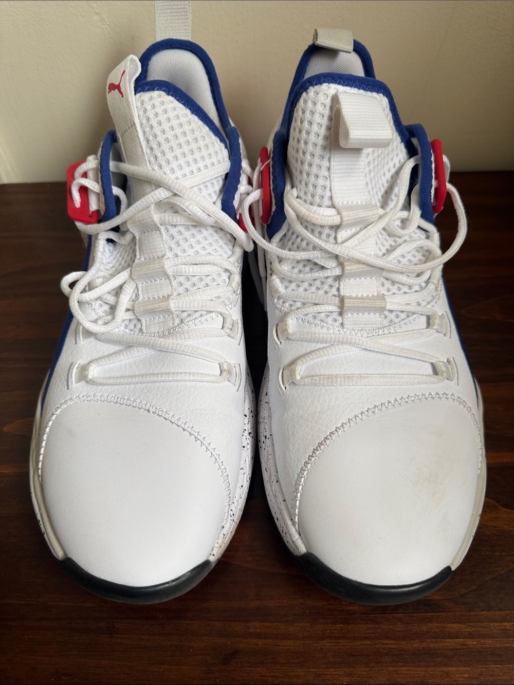 Puma Uproar Core Basketball Shoes White Blue Red Men’s Size 9.5 EUR 42.5‎